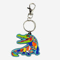 Load image into Gallery viewer, Crocodile Key Ring with Bag Charm