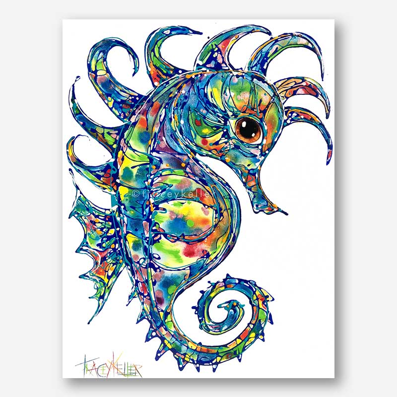 Baby Seahorse Original Painting