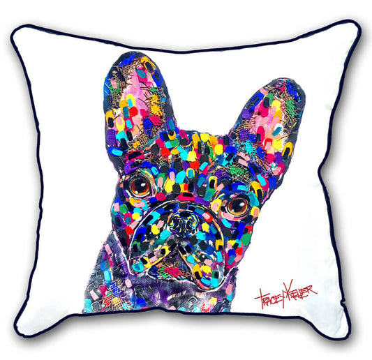 Black Frenchie Indoor/Outdoor Cushion Cover