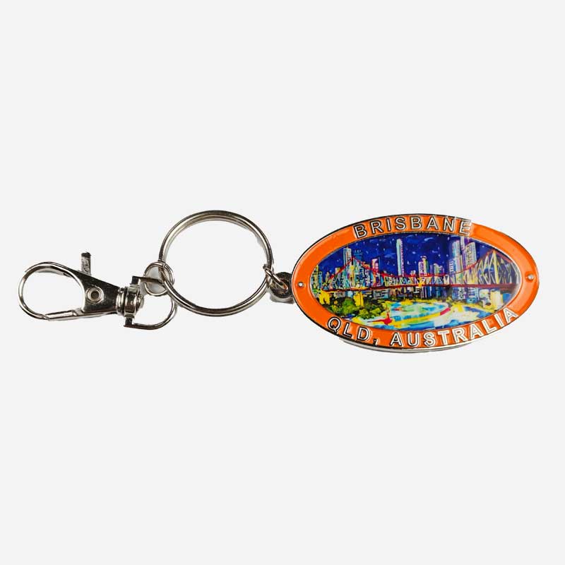 Brisbane Story Bridge Key Ring with Bag Charm