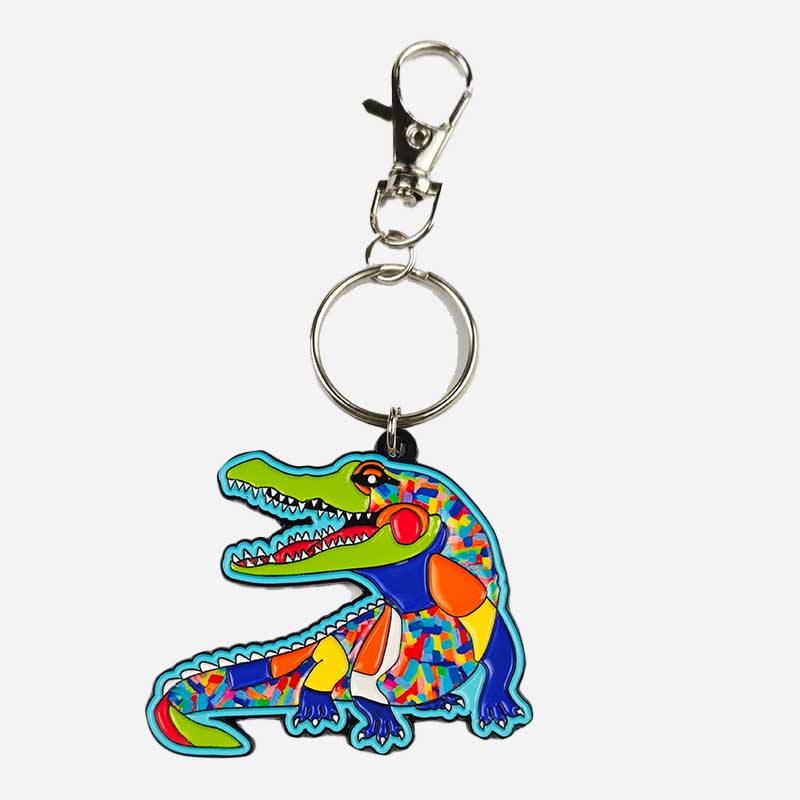 Crocodile Key Ring with Bag Charm