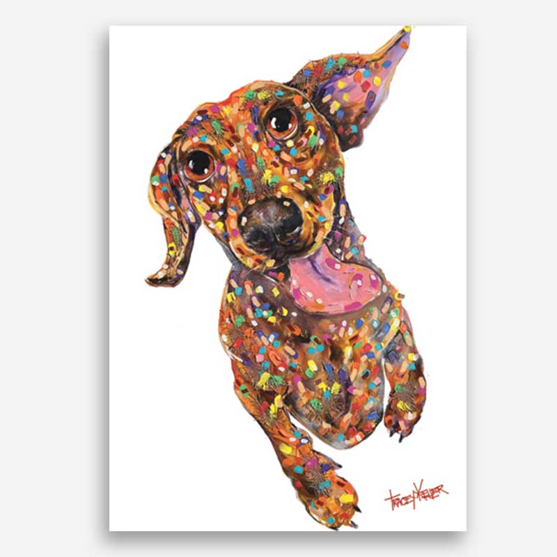 Sheer Puppy Joy | Dachshund Canvas Print