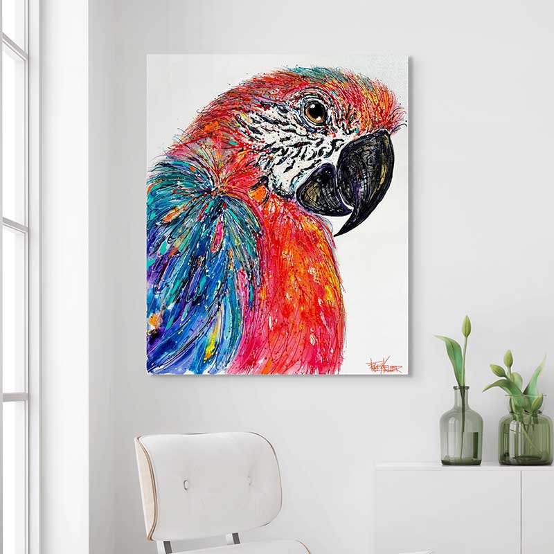 Feathered Mischief | Macaw Original Painting