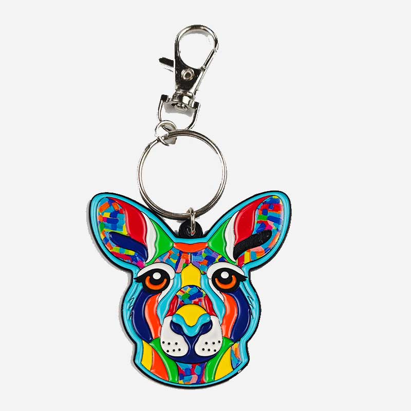 Kangaroo Key Ring with Bag Charm
