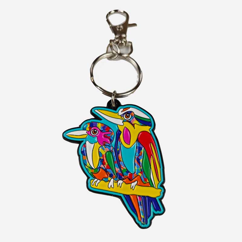 Kookaburras Key Ring with Bag Charm