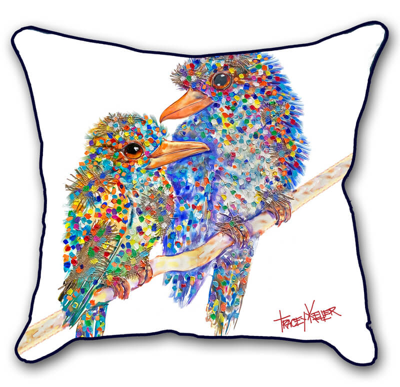 Kookaburras | Laurel and Hardy Indoor/Outdoor Cushion Cover