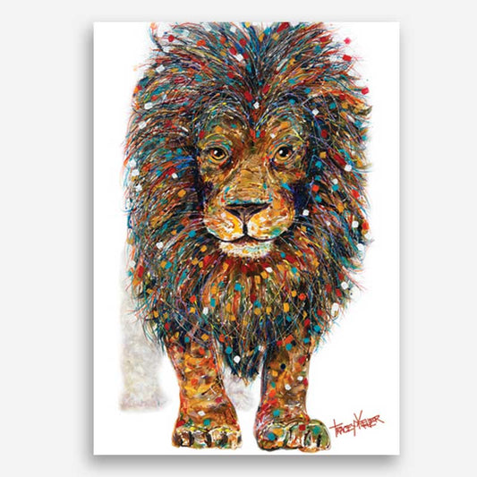 The Colourful King Lion Canvas Print