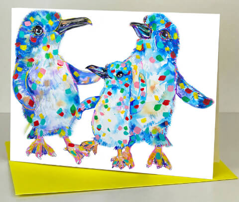 Little Blue Penguins Card