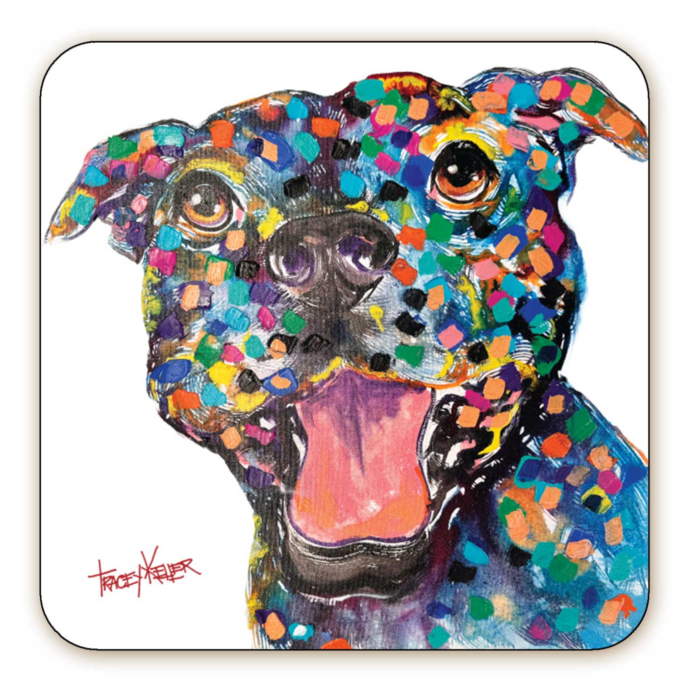 Joyful Staffy Coaster