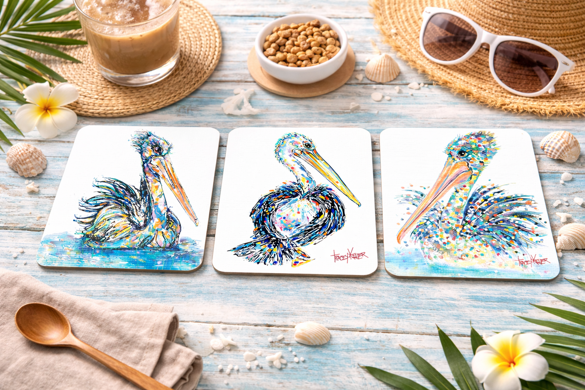 Plumes of Beauty | Pelican Coaster
