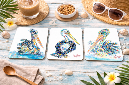 Plumes of Beauty | Pelican Coaster
