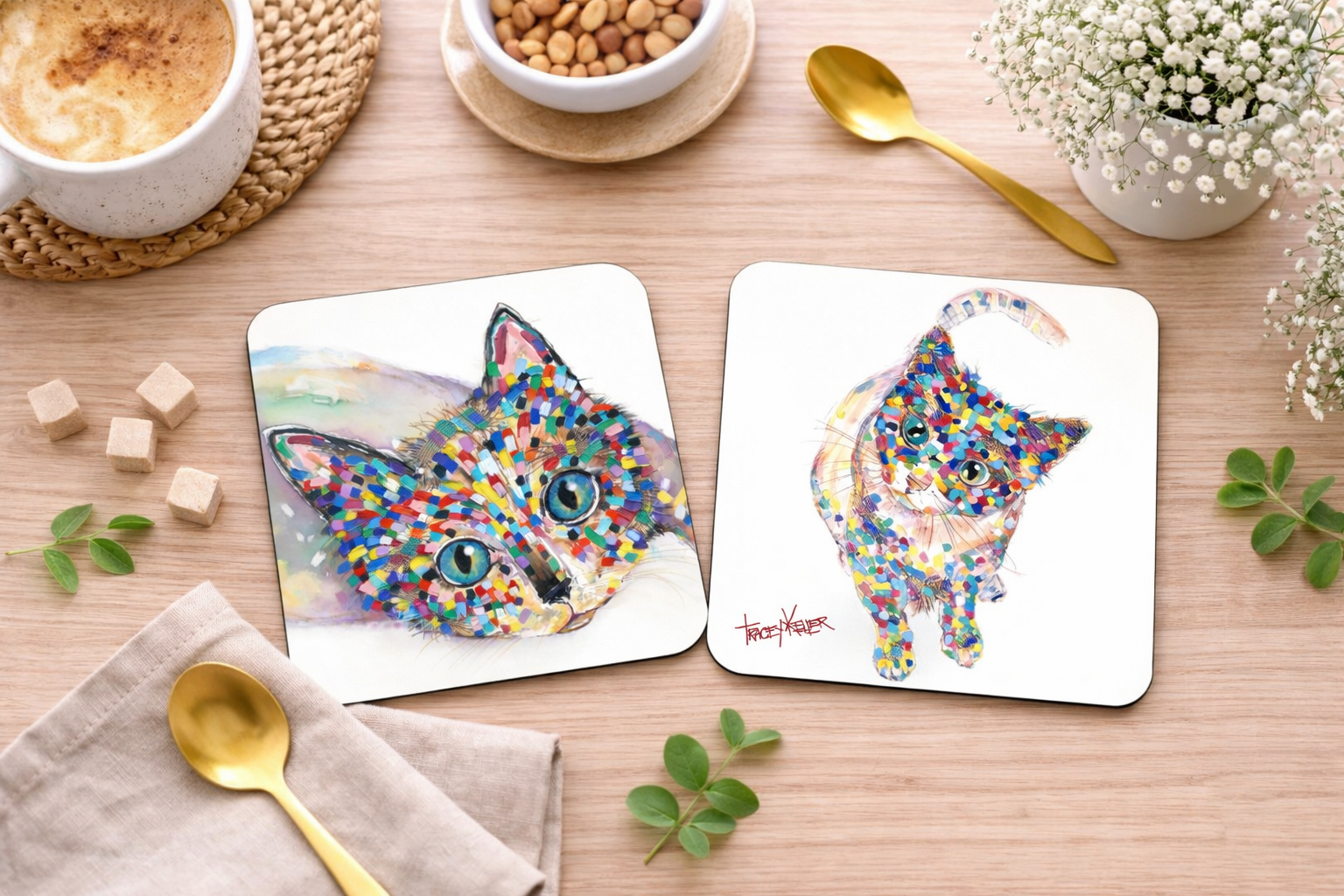 Reclining Cat Coaster