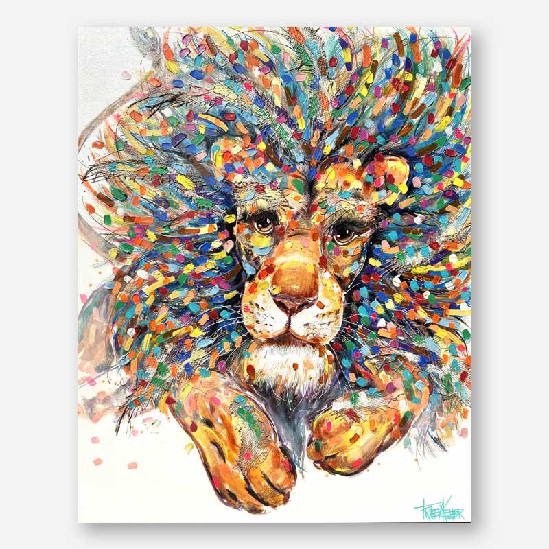 Roar of Colours | Lion Original Painting