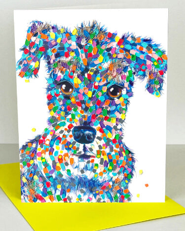Schnauzer Face Card