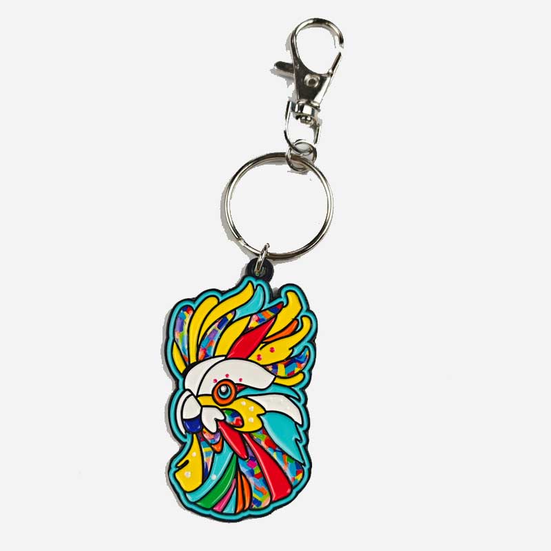 Sulphur Crested Cockatoo Key Ring with Bag Charm