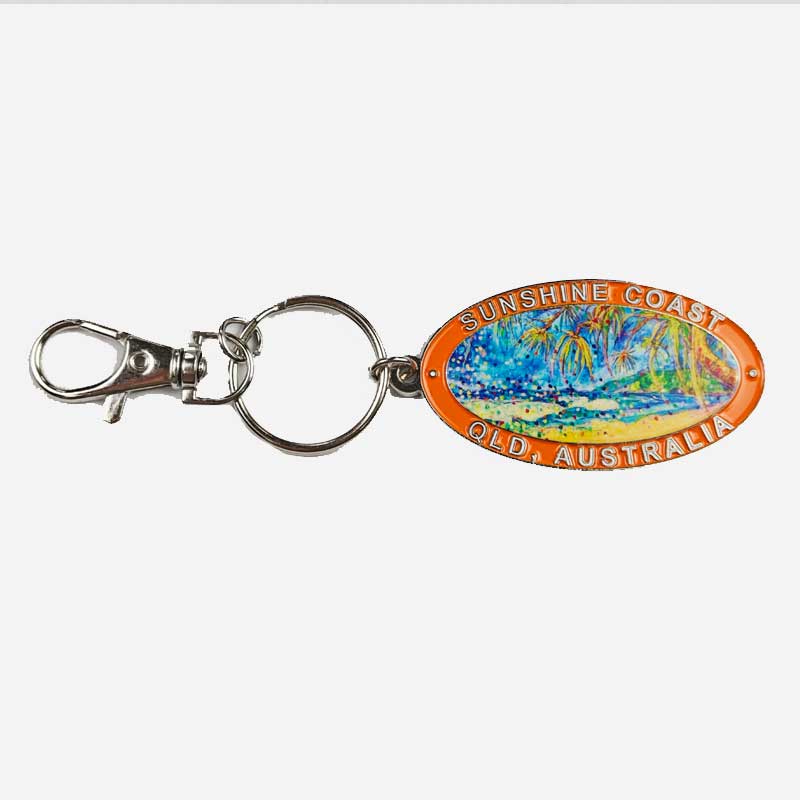 Sunshine Coast Key Ring with Bag Charm