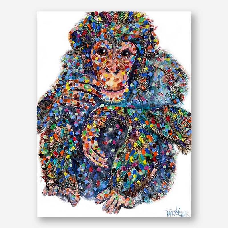 The Thinker | Chimpanzee Original Painting