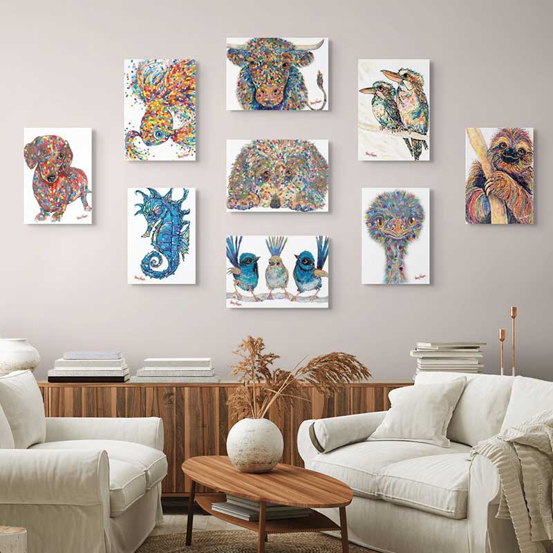 3 Giraffes Canvas Print