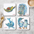 Load image into Gallery viewer, Hippo Blue Coaster
