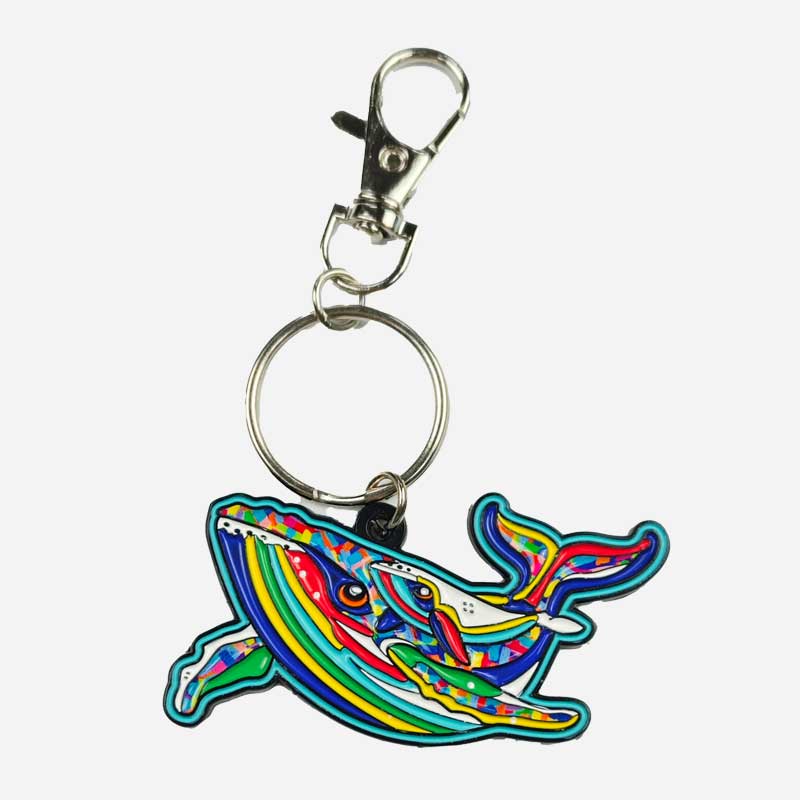 Whale Key Ring with Bag Charm