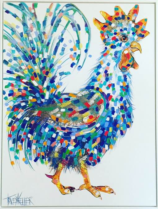 tracey keller rooster painting