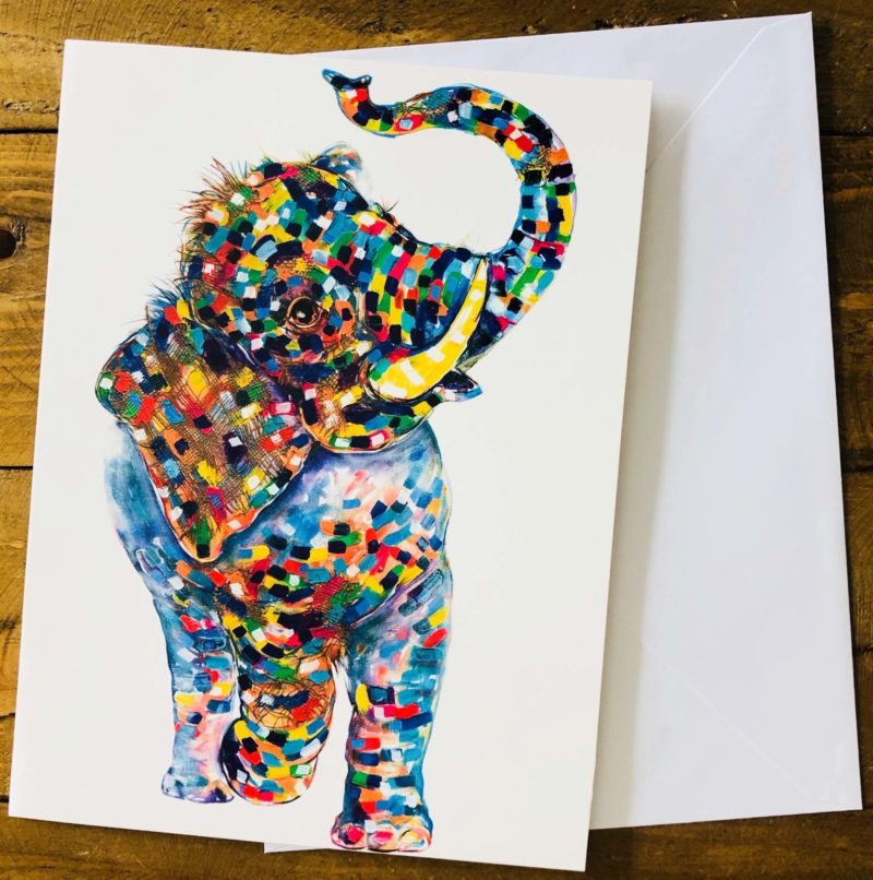Elephant Trunk Up card