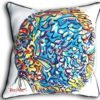 Blue Discus Indoor/Outdoor Cushion Cover