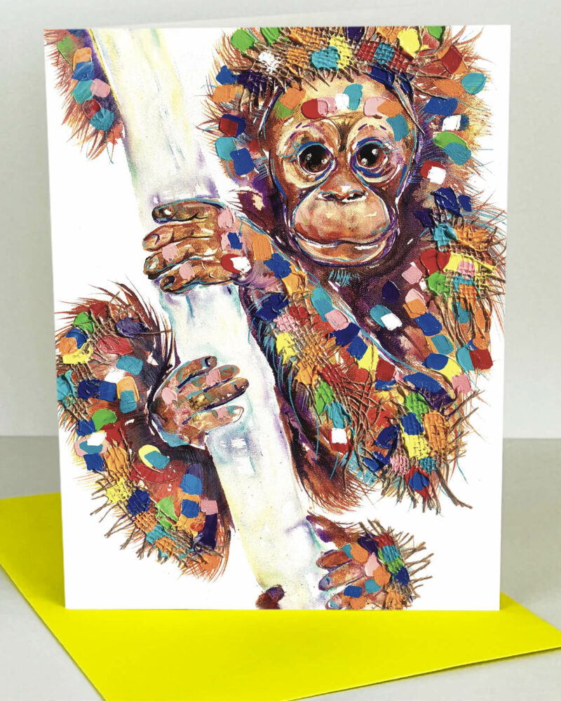 baby orangutan card