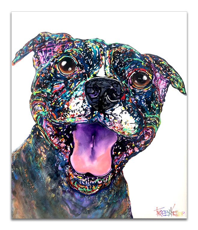 Staffy-Smile-Tracey-Keller-Painting
