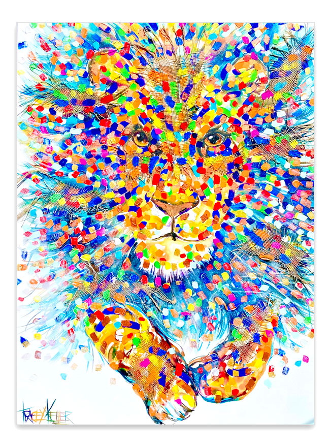 Let Me Hear You Roar Tracey Keller Lion Painting