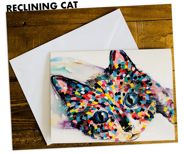 Reclining Cat Card1