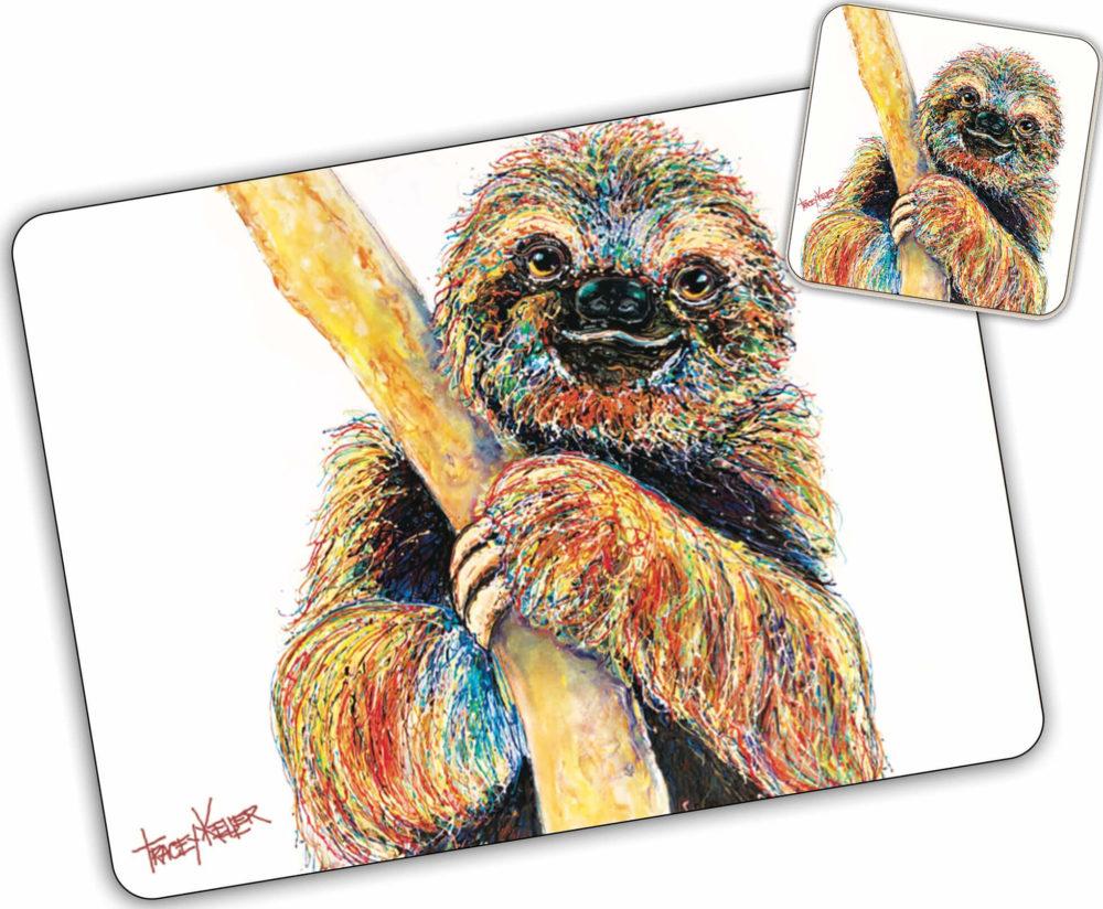 Sloth Placemat Coaster1