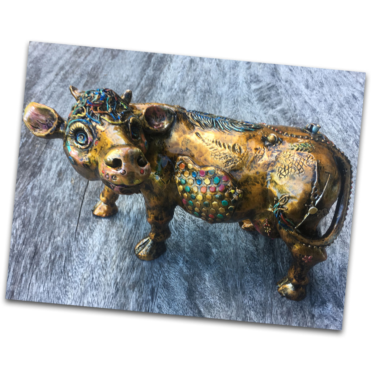 Tracey Keller Cow Sculpture