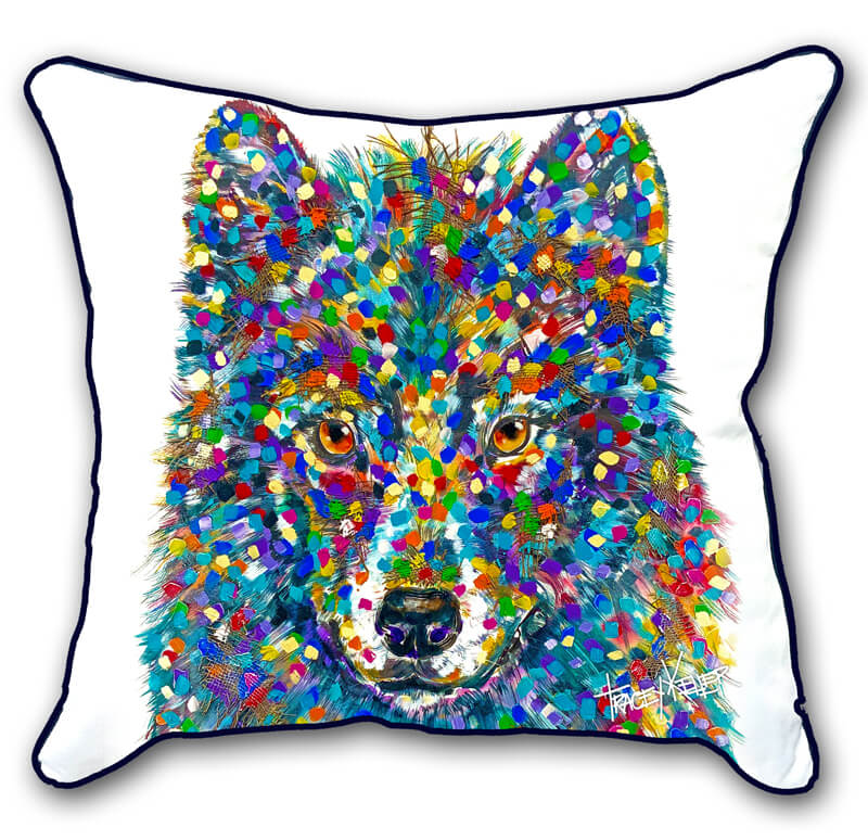Wolf Indoor/Outdoor Cushion Cover