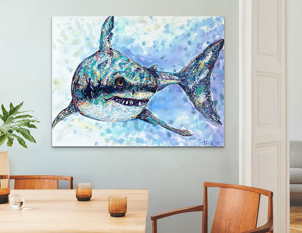 benchley shark painting insitu