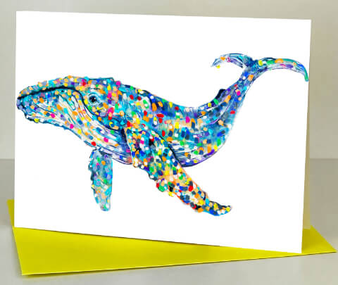 humpback whale card