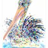 plumes of beauty 120x90cm pelican painting
