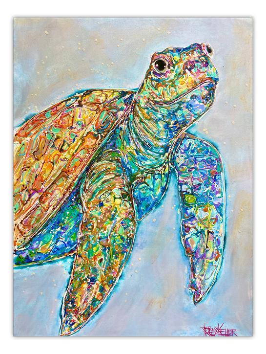 vibrant wanderer | turtle painting